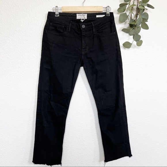 Frame- Black Le Grand Garçon Sussex Jeans Size 24 - Picture 3 of 8
